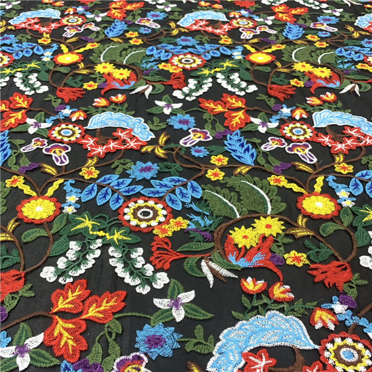 Embroidered Fabric Dress Water Soluble Polyester for Women's Wear Whol 4